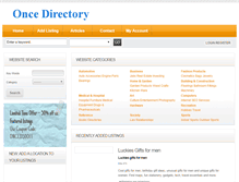 Tablet Screenshot of oncedirectory.com